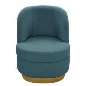 Fauteuil Chanly fluweel - Bouclé Stof Nola: Blauw