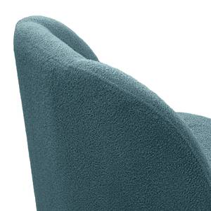 Fauteuil Chanly fluweel - Bouclé Stof Nola: Blauw