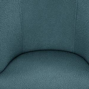 Fauteuil Chanly fluweel - Bouclé Stof Nola: Blauw