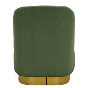 Fauteuil Chanly fluweel - Bouclé Stof Nola: Antiek groen