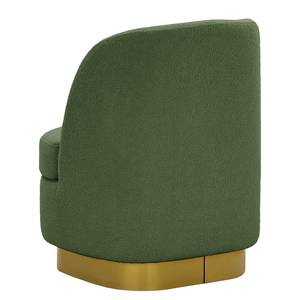 Fauteuil Chanly Velours - Tissu Bouclé Nola: Vert vieilli