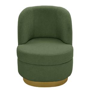 Fauteuil Chanly fluweel - Bouclé Stof Nola: Antiek groen