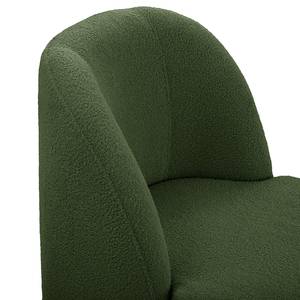 Fauteuil Chanly fluweel - Bouclé Stof Nola: Antiek groen