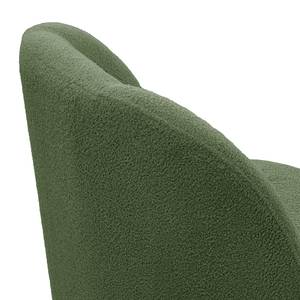 Fauteuil Chanly fluweel - Bouclé Stof Nola: Antiek groen