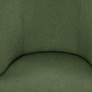 Fauteuil Chanly fluweel - Bouclé Stof Nola: Antiek groen