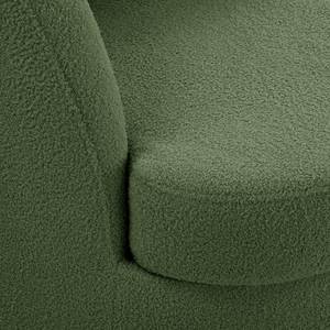 Fauteuil Chanly Velours - Tissu Bouclé Nola: Vert vieilli