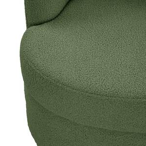 Fauteuil Chanly fluweel - Bouclé Stof Nola: Antiek groen