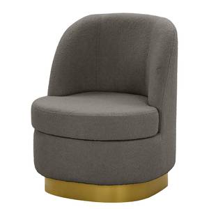 Fauteuil Chanly Velours - Tissu Bouclé Nola: Gris foncé