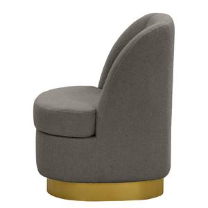 Fauteuil Chanly Velours - Tissu Bouclé Nola: Gris foncé