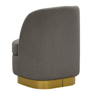 Fauteuil Chanly Velours - Tissu Bouclé Nola: Gris foncé