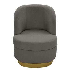 Fauteuil Chanly Velours - Tissu Bouclé Nola: Gris foncé