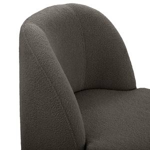 Fauteuil Chanly Velours - Tissu Bouclé Nola: Gris foncé