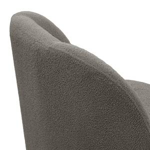 Fauteuil Chanly Velours - Tissu Bouclé Nola: Gris foncé