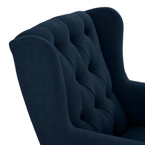 Fauteuil à oreilles Luro Tissu Scara: Bleu marine