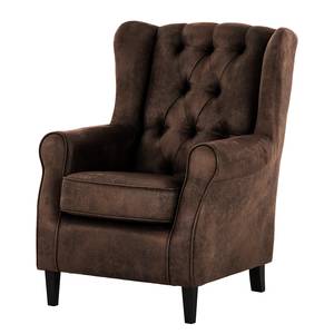 Oorfauteuil Luro Microvezel Afua: Koffiebruin