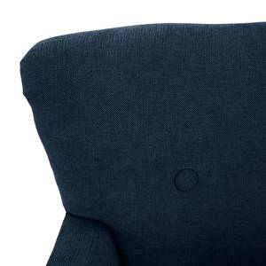 Fauteuil Bumberry met armleuningen Geweven stof Scara: Marineblauw