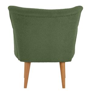 Fauteuil Bumberry met armleuningen Bouclé Stof Nola: Antiek groen