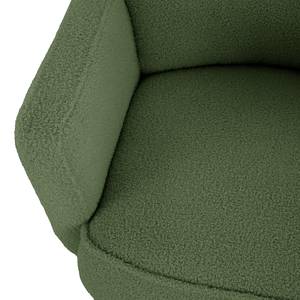 Fauteuil Bumberry met armleuningen Bouclé Stof Nola: Antiek groen