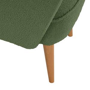 Fauteuil Bumberry avec accoudoirs Tissu Bouclé Nola: Vert vieilli