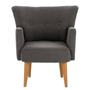 Fauteuil Bumberry avec accoudoirs Tissu Scara: Gris foncé