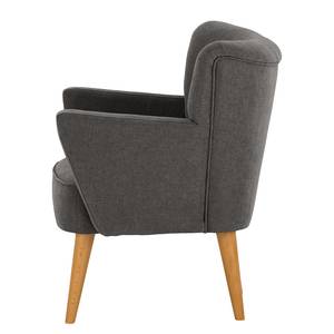 Fauteuil Bumberry avec accoudoirs Tissu Scara: Gris foncé