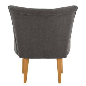 Fauteuil Bumberry met armleuningen Geweven stof Scara: Donkergrijs