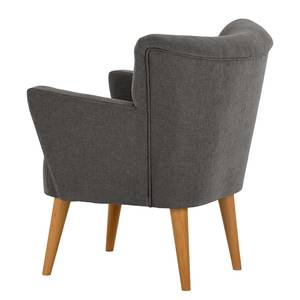 Fauteuil Bumberry avec accoudoirs Tissu Scara: Gris foncé