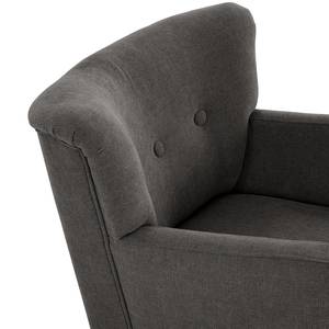 Fauteuil Bumberry avec accoudoirs Tissu Scara: Gris foncé