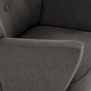 Fauteuil Bumberry met armleuningen Geweven stof Scara: Donkergrijs