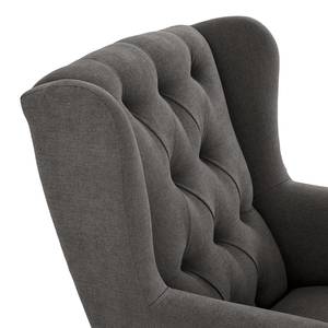 Fauteuil à oreilles Luro Tissu Scara: Gris foncé