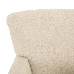 Fauteuil Bumberry met armleuningen Bouclé Stof Nola: Crèmekleurig