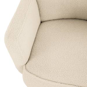 Fauteuil Bumberry avec accoudoirs Tissu Bouclé Nola: Crème