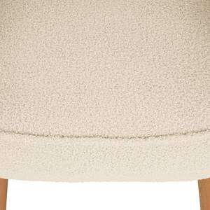 Fauteuil Bumberry avec accoudoirs Tissu Bouclé Nola: Crème