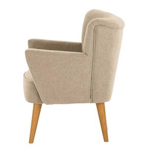 Fauteuil Bumberry avec accoudoirs Tissu Scara: Sablé