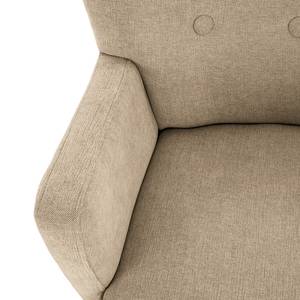 Fauteuil Bumberry avec accoudoirs Tissu Scara: Sablé