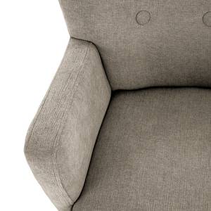 Fauteuil Bumberry avec accoudoirs Tissu Scara: Argenté