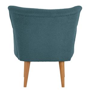 Fauteuil Bumberry met armleuningen Bouclé Stof Nola: Blauw