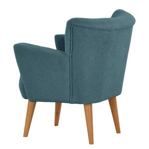 Fauteuil Bumberry met armleuningen Bouclé Stof Nola: Blauw