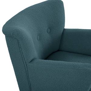 Fauteuil Bumberry met armleuningen Bouclé Stof Nola: Blauw