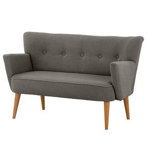 2-Sitzer Sofa Bumberry mit Armlehnen Bouclé Stoff Nola: Dunkelgrau