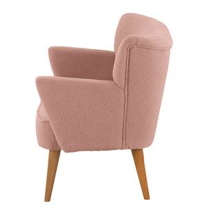 2-Sitzer Sofa Bumberry mit Armlehnen Bouclé Stoff Nola: Rosa