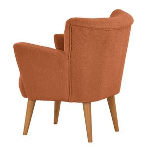 Fauteuil Bumberry avec accoudoirs Tissu Bouclé Nola: Rouille