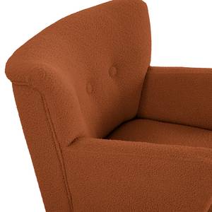 Fauteuil Bumberry met armleuningen Bouclé Stof Nola: Roest