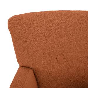 Fauteuil Bumberry met armleuningen Bouclé Stof Nola: Roest