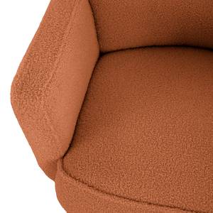 Fauteuil Bumberry avec accoudoirs Tissu Bouclé Nola: Rouille