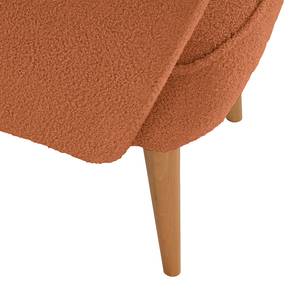 Fauteuil Bumberry avec accoudoirs Tissu Bouclé Nola: Rouille