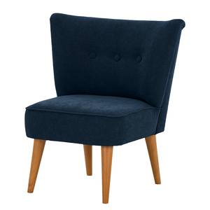 Fauteuil Bumberry Geweven stof Scara: Marineblauw