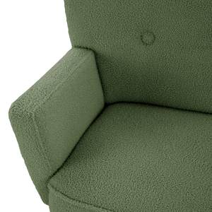 2-Sitzer Sofa Bumberry mit Armlehnen Bouclé Stoff Nola: Antikgrün