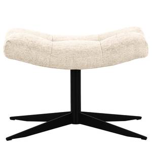 Gestoffeerde hocker Mandes Platweefsel Tora: Beige