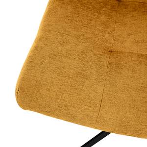 Fauteuil Mandes Tissu Tora: Jaune moutarde